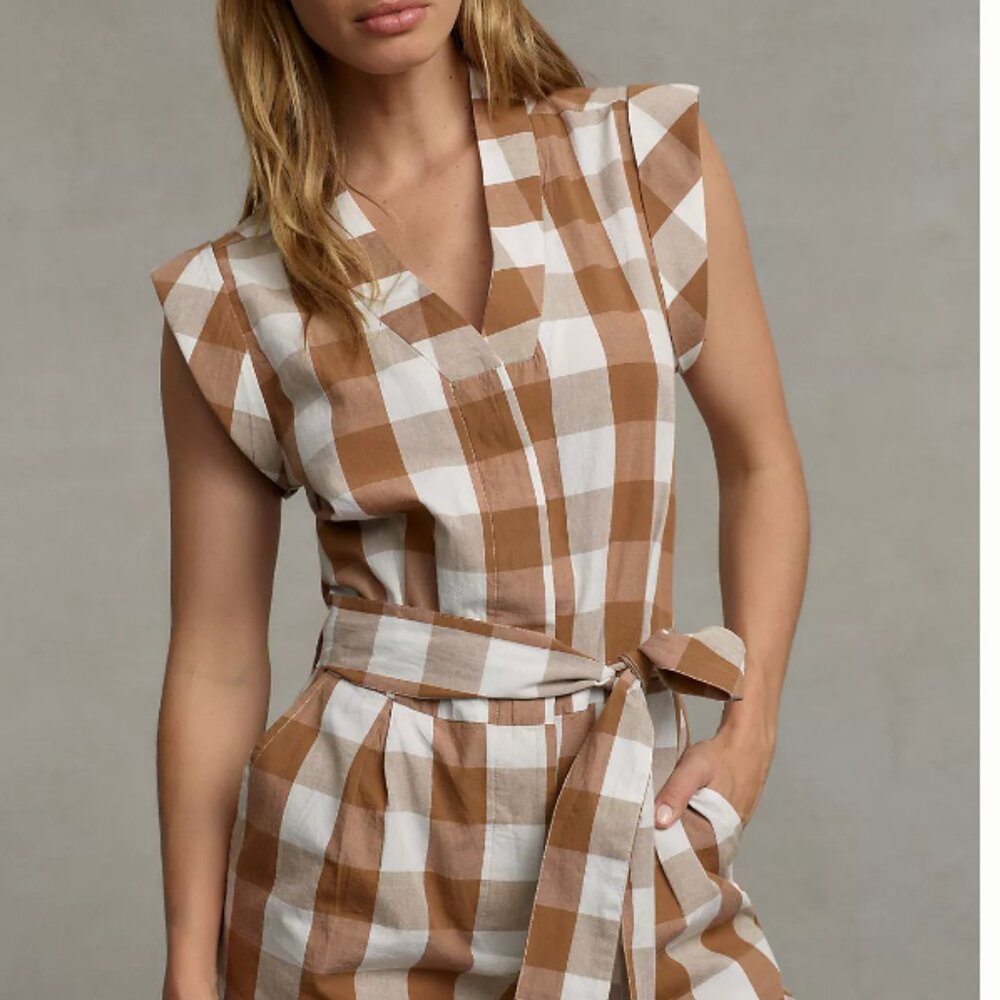 WHIT TWO Gingham Romper